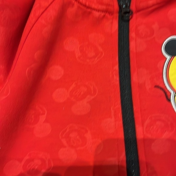Disney junior Mickey Mouse hoodie light jacket, size 4, black red - Picture 3 of 5